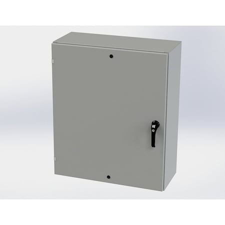 Saginaw Control & Engineering 1/4 Turn Latch, 3 Point Latch with Padlock/Keylock Handle Electrical Enclosures, 36 in H, 12 in D SCE-36EL3612LPPL